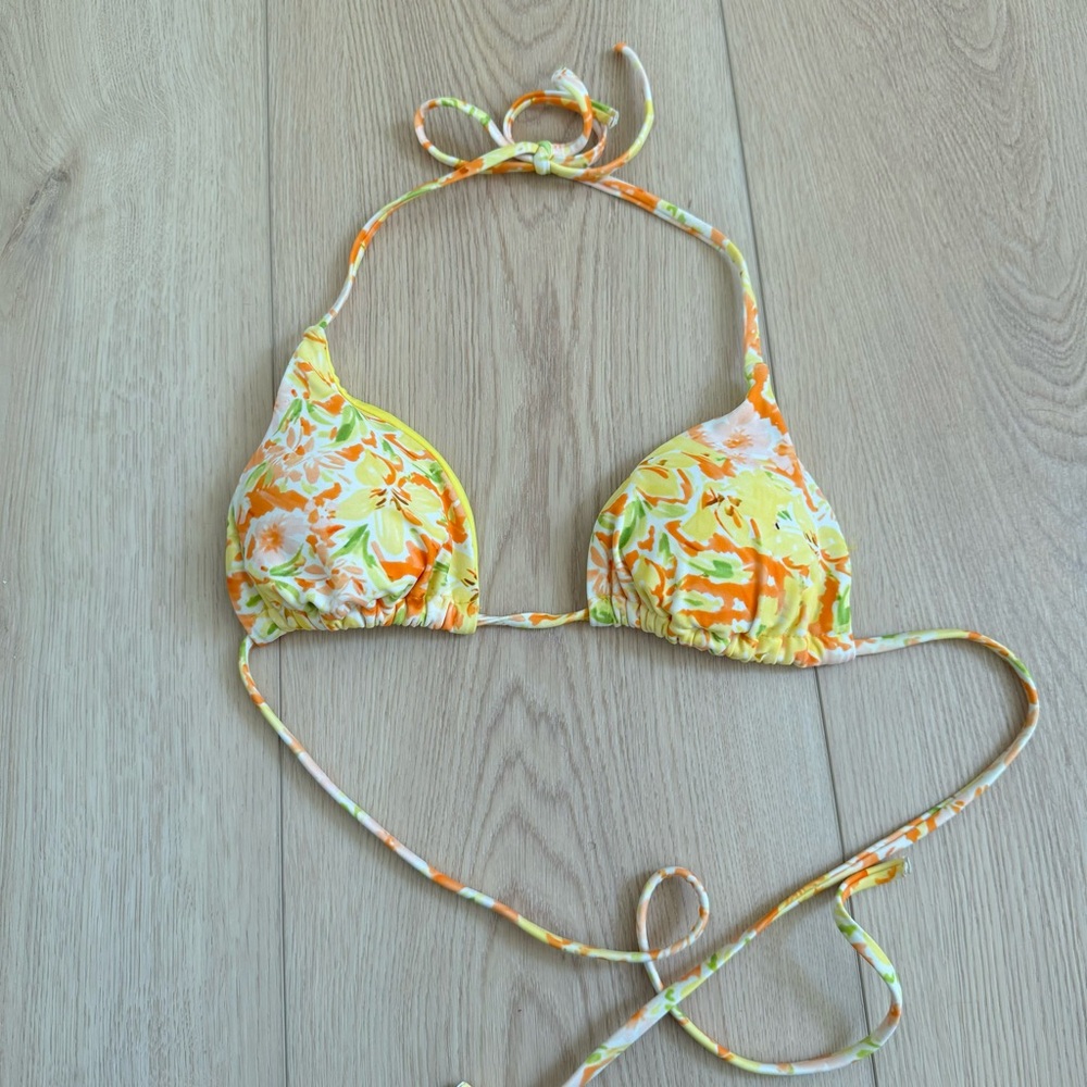 Princess Polly Yellow Bikini Top Multicolored Floral